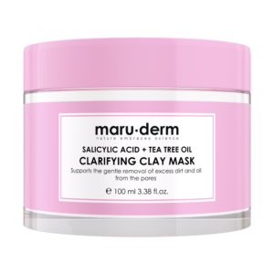 maru.derm salicylic acid + tea tree oil clarifying clay mask 100ml | ماروديرم ماسك الطين بالساليسيليك اسيد و زيت شجرة الشاي 100 مل