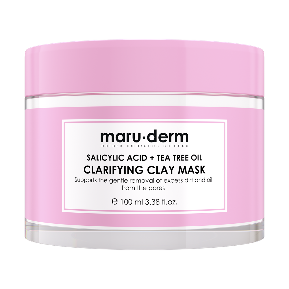 maru.derm salicylic acid + tea tree oil clarifying clay mask 100ml | ماروديرم ماسك الطين بالساليسيليك اسيد و زيت شجرة الشاي 100 مل maru.derm salicylic acid + tea tree oil clarifying clay mask 100ml | ماروديرم ماسك الطين بالساليسيليك اسيد و زيت شجرة الشاي 100 مل