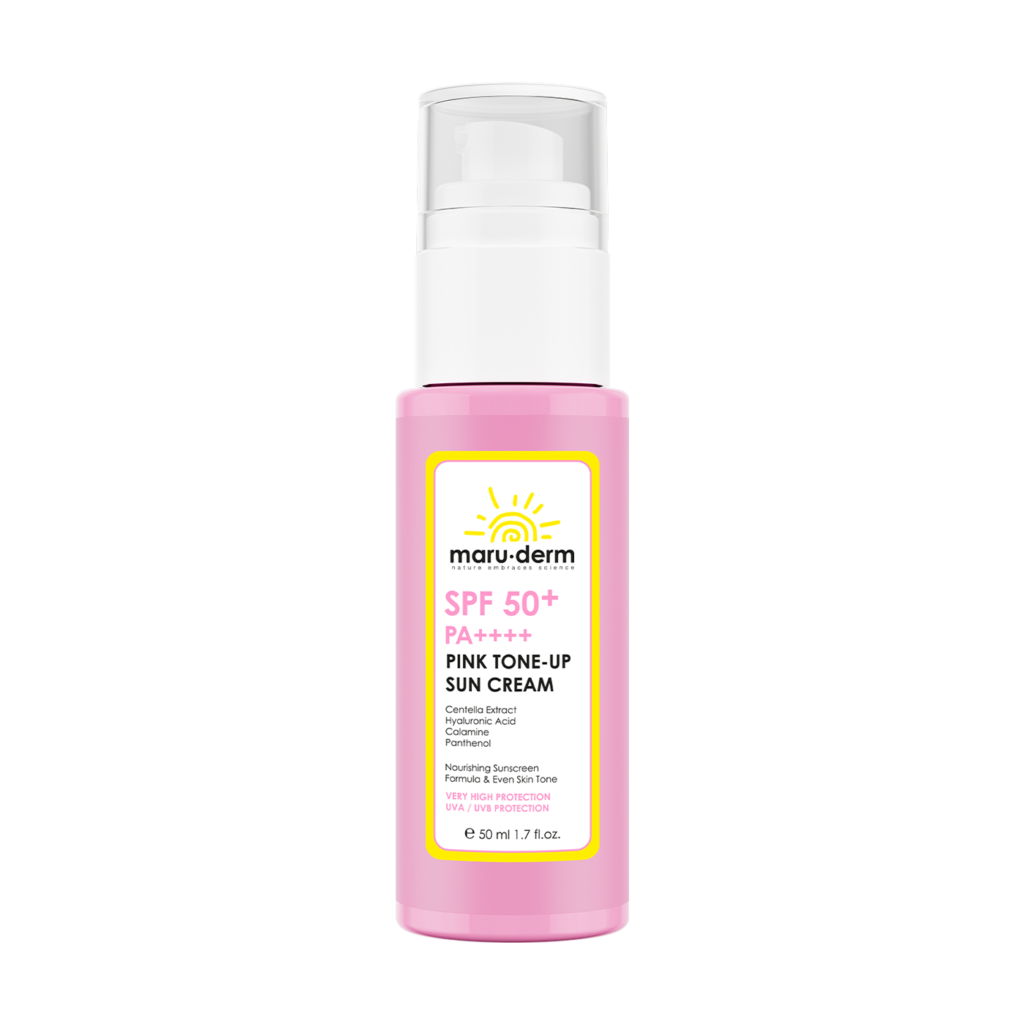 maru.derm pink tone up sun cream spf 50 50ml | كريم واقي شمس موحد للون البشرة spf50 50 مل