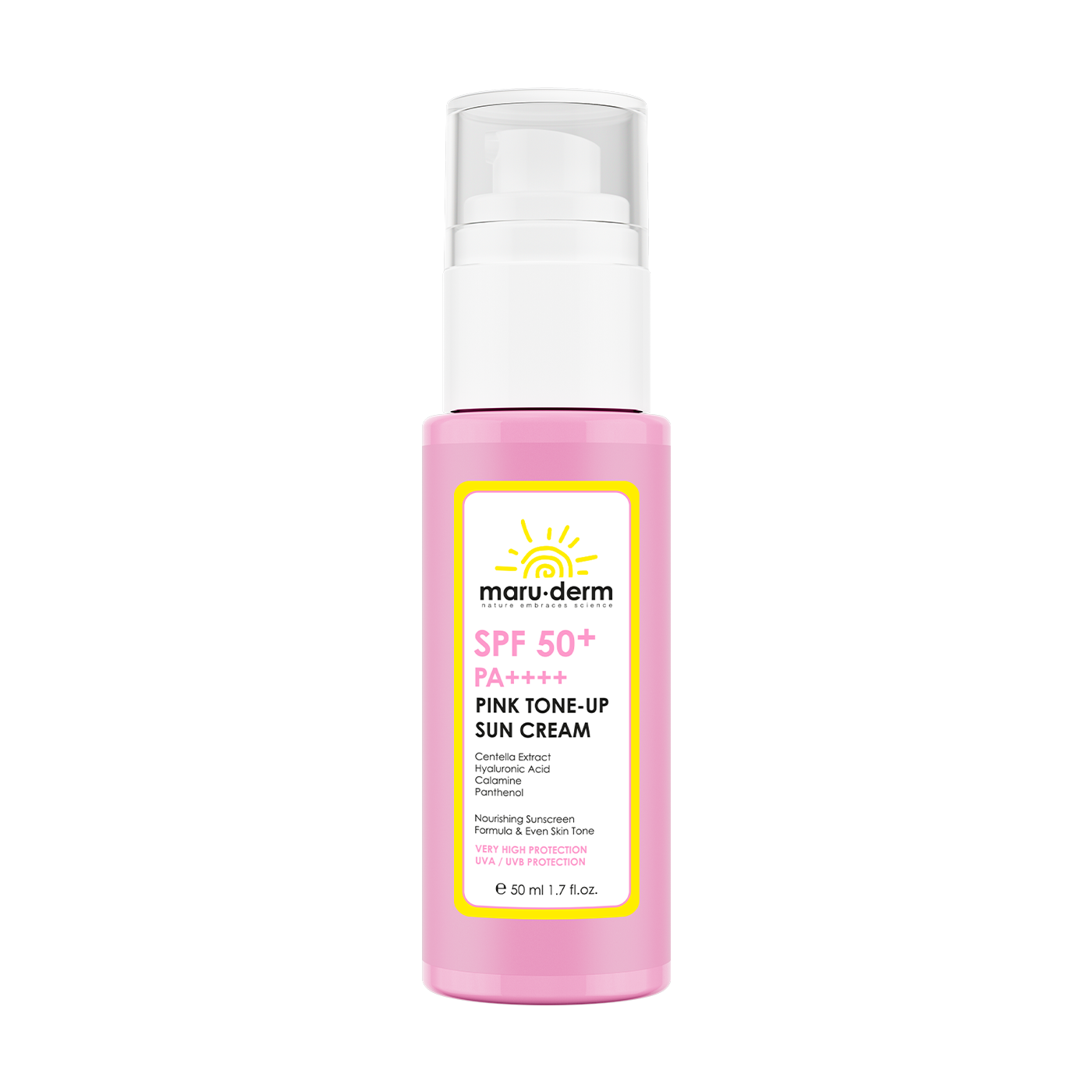 maru.derm pink tone up sun cream spf 50 50ml | كريم واقي شمس موحد للون البشرة spf50 50 مل maru.derm pink tone up sun cream spf 50 50ml | كريم واقي شمس موحد للون البشرة spf50 50 مل