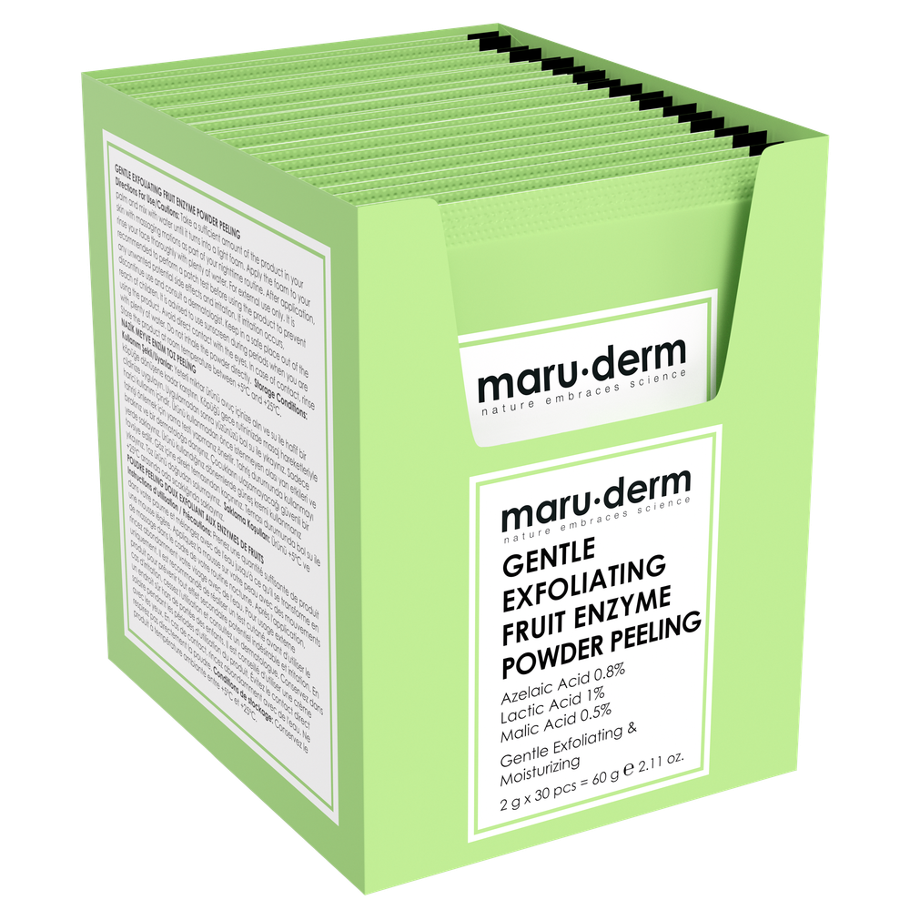 maru.derm gentle exfoliating fruit enzyme powder peeling 60 gr 2gx30pcs | مار.ديرم مسحوق إنزيم الفاكهة المقشر اللطيف 60 غرام 2 غرام x 30 قطعة maru.derm gentle exfoliating fruit enzyme powder peeling 60 gr 2gx30pcs | مار.ديرم مسحوق إنزيم الفاكهة المقشر اللطيف 60 غرام 2 غرام x 30 قطعة